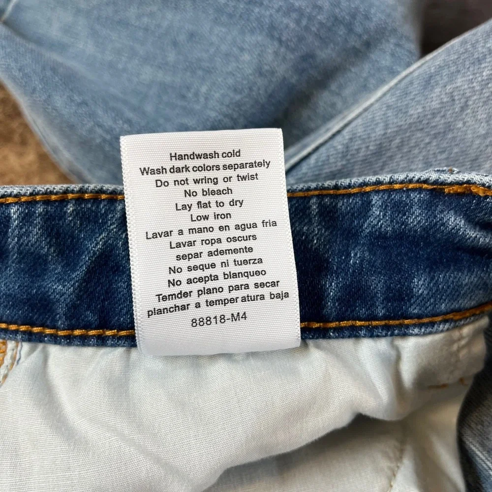 Judy Blue Boyfriend Jeans Womens 7/28 Blue Raw Hem‎ High Rise Stretch JB88818 MD